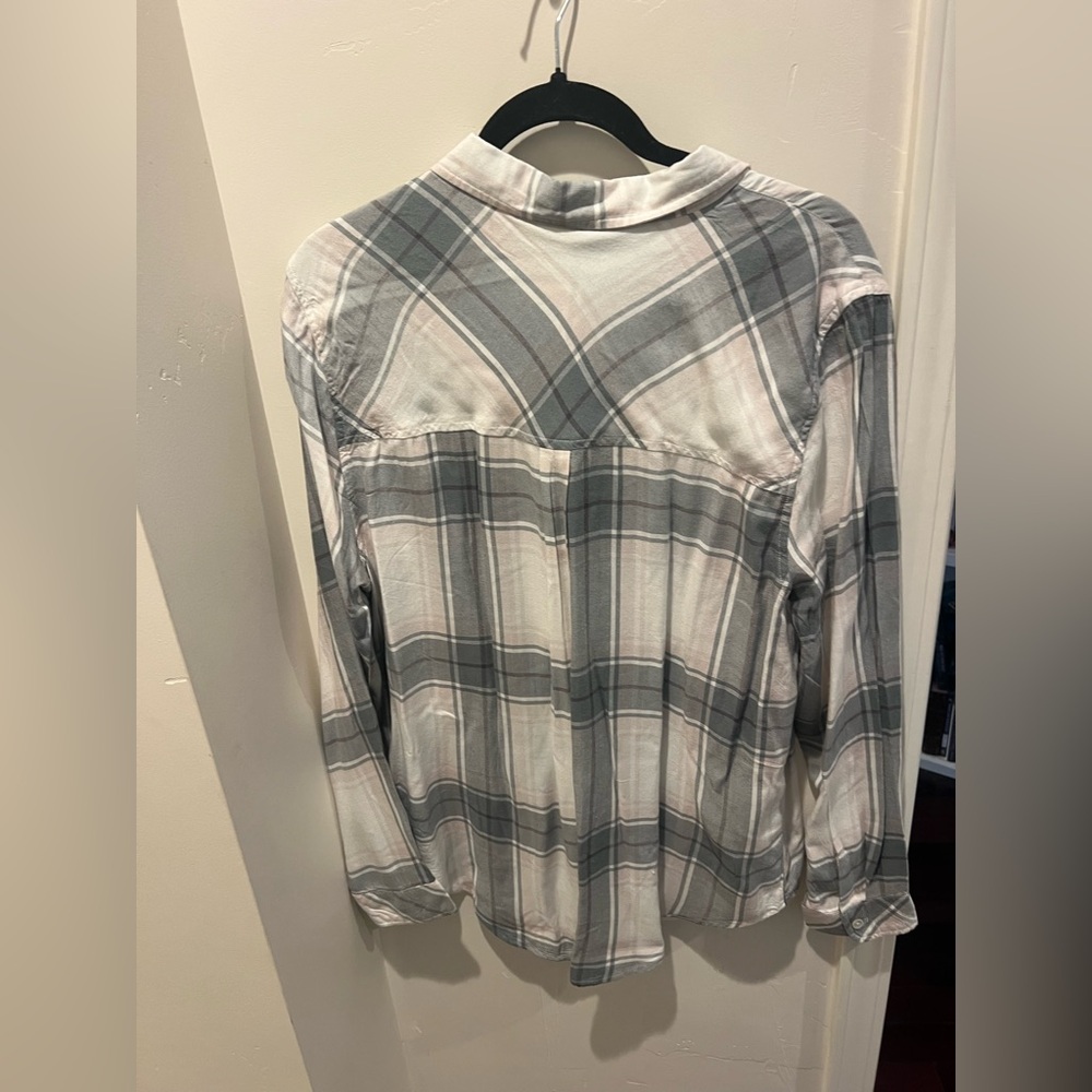 Thread & Supply Gray and White Checkered Shirt - Picture 2 of 5